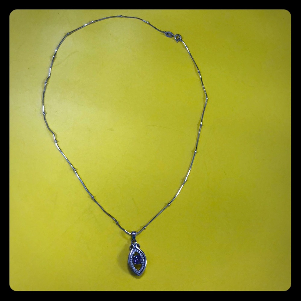 Amethyst pendant necklace SS 925